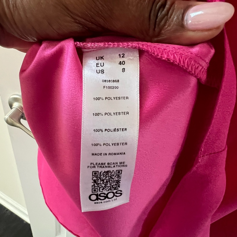 ASOS Pink Ruched Wrap Sheath Dress - Picture 6 of 6